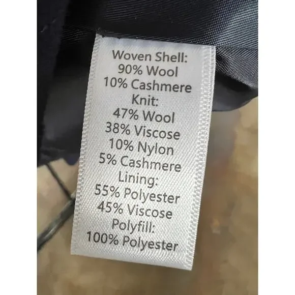 Amicale Cashmere Men's Diamond Quilted Navy Jacket M NWT - Picture 5 of 5